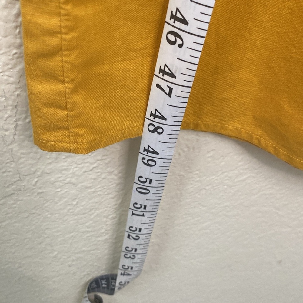 Urban‎ Outfitters Yellow Cotton Jackie Cinched Sleeveless Midi Dress Size Medium - Picture 11 of 12